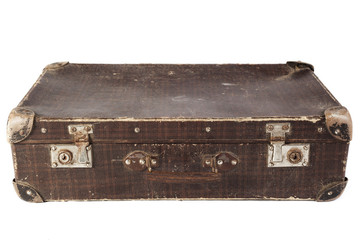 Closed Brown Suitcase
