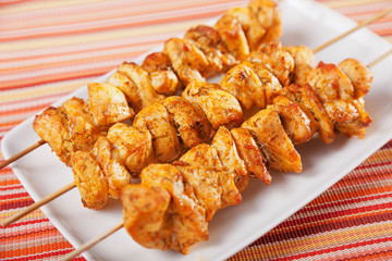 Moroccan chicken skewer