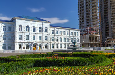 The fountain in front of the Batumi State University. It is 340 kilometres west of Tbilisi, second largest city in Georgia