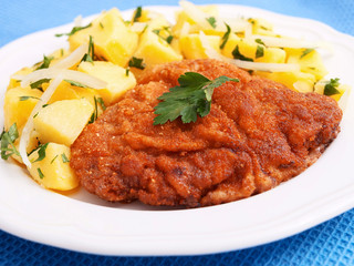 Schnitzel with potato salad