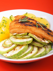 Baked whitefish with orange juice