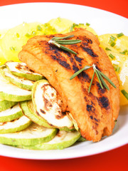 Baked whitefish with orange juice