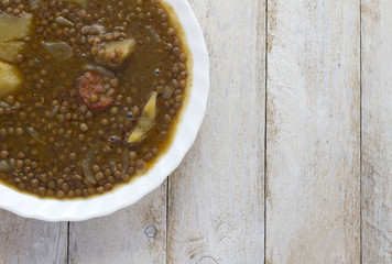 Plate of lentils