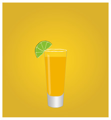 Minimalist Drinks List with Tequila Golden Background EPS10