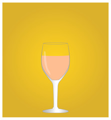 Minimalist Drinks List with Rose Wine Golden Background EPS10