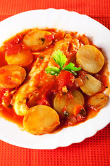 Fish and potato stew