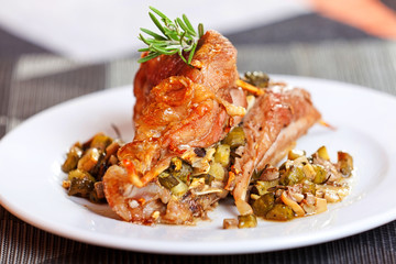 Stuffed turkey legs