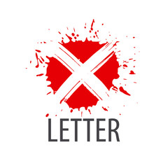 Obraz premium vector logo letter X in the form of blots