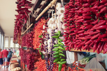 frischer Chili auf dem Markt