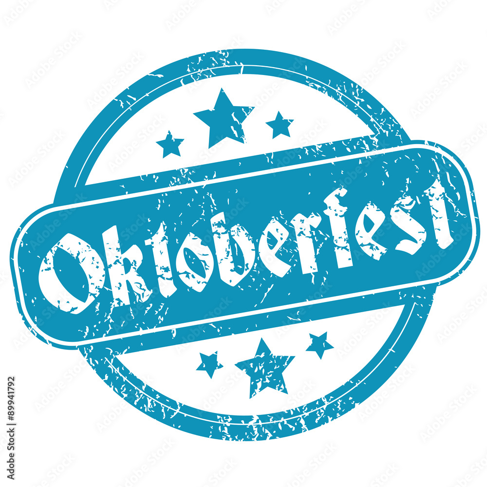 Wall mural Oktoberfest round rubber stamp