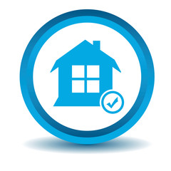 Select house icon, blue, 3D