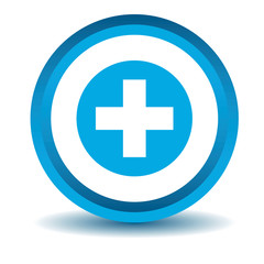 Medical icon, blue, 3D