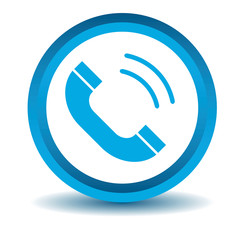 Calling icon, blue, 3D