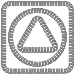 Set of Grey Paper Frames 