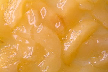 Close view of apple pie filling