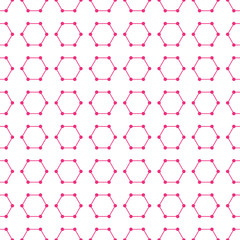 Naklejka premium Seamless pattern with hexagons