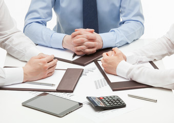 Business people discussing a new project