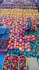 Fruit baskets at market