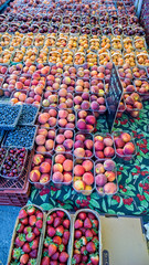 Fruit baskets at market