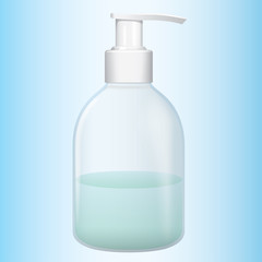 Object cosmetic packaging liquid soap, pump 3D