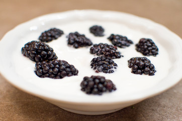 whole ripe blackberries