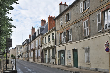 Fototapeta na wymiar Moulins case tradizionali - Alvernia, Francia
