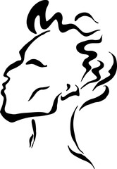 stylized curly hair man