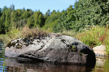 landscape stone on the lake