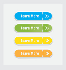 Learn More vector Buttons set