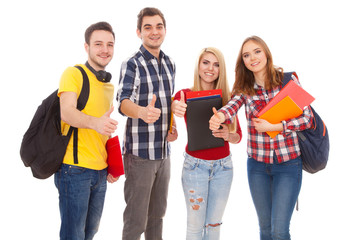 Obraz premium Group of happy young people