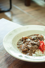 rice pour beef Curry