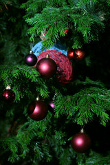 decorated Christmas tree balls