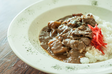 rice pour beef Curry