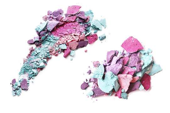 Eyeshadow on white background