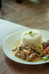 rice pour beef Curry