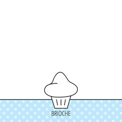 Brioche icon. Bread bun sign.