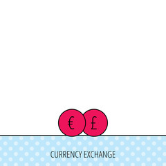 Currency exchange icon. Banking transfer sign.