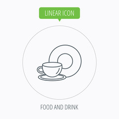 Coffee cup icon. Food and drink sign.