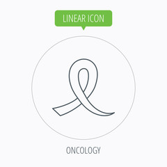 Awareness ribbon icon. Oncology sign.