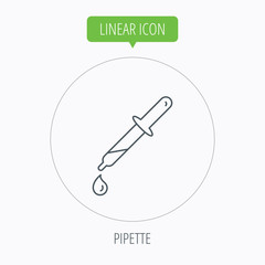 Pipette icon. Laboratory analysis sign.