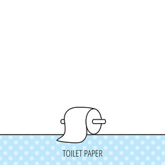 Toilet paper icon. WC hygiene sign.