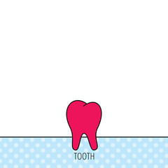 Tooth icon. Stomatology sign.