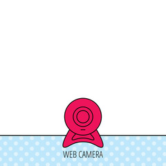 Web cam icon. Video camera sign.