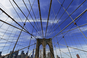 Naklejka premium Views of the Brooklyn Bridge.