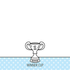 Winner cup icon. Award sign.
