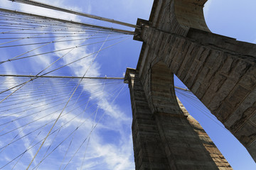 Obraz premium Views of the Brooklyn Bridge.