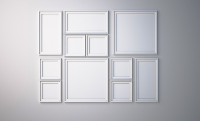 white picture frame on white wall