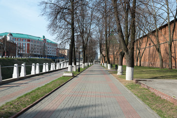 Street along the Kremlin in Nizhny Novgorod