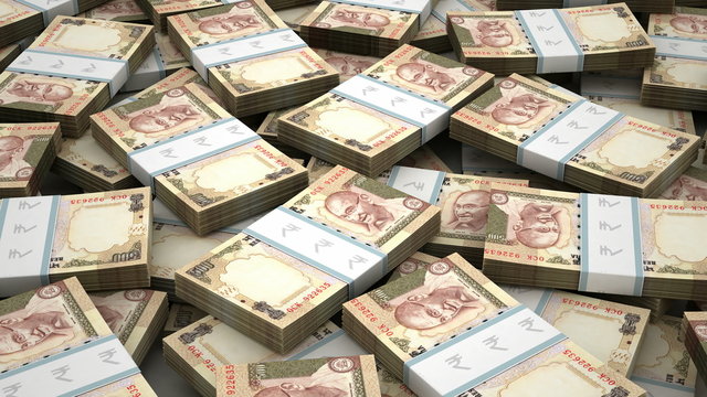 Stack of Indian Rupee