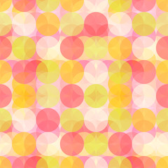 Colorful Circle Seamless Patter. Vector Background
